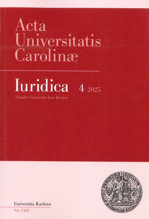Acta Universitatis Carolinae. Iuridica