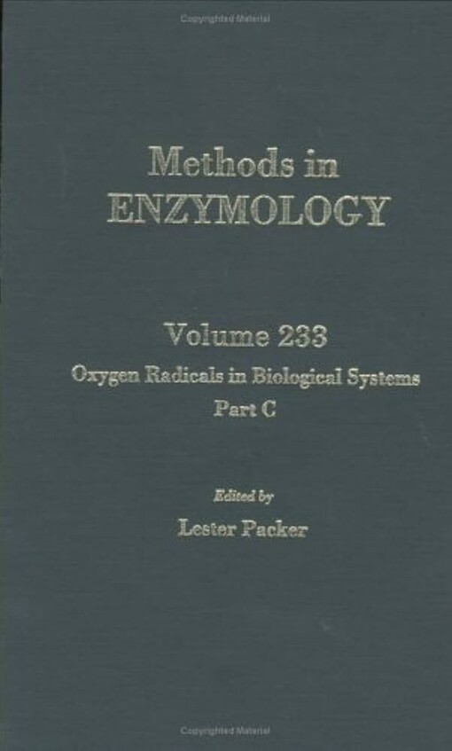 Oxygen Radicals in Biological Systems, Part C, Volume 233