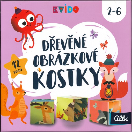 Dřevěné obrázkové kostky