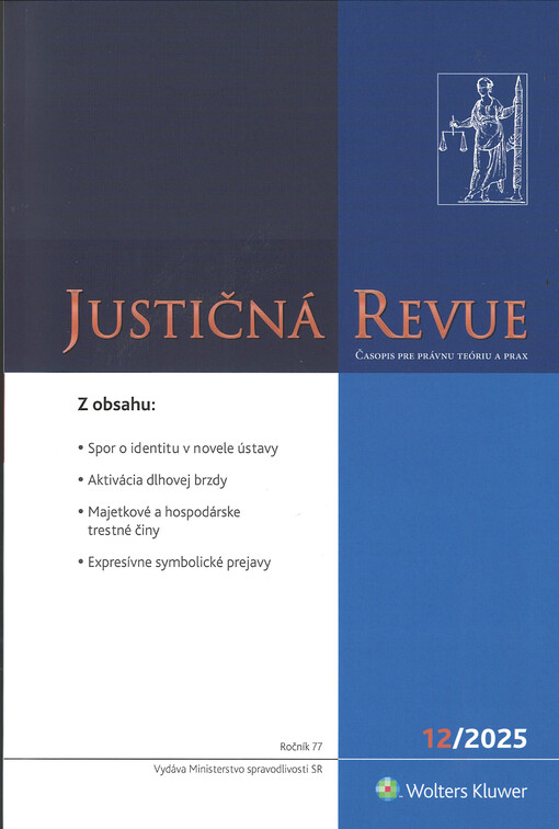 Justičná revue : časopis pre právnu teóriu a prax