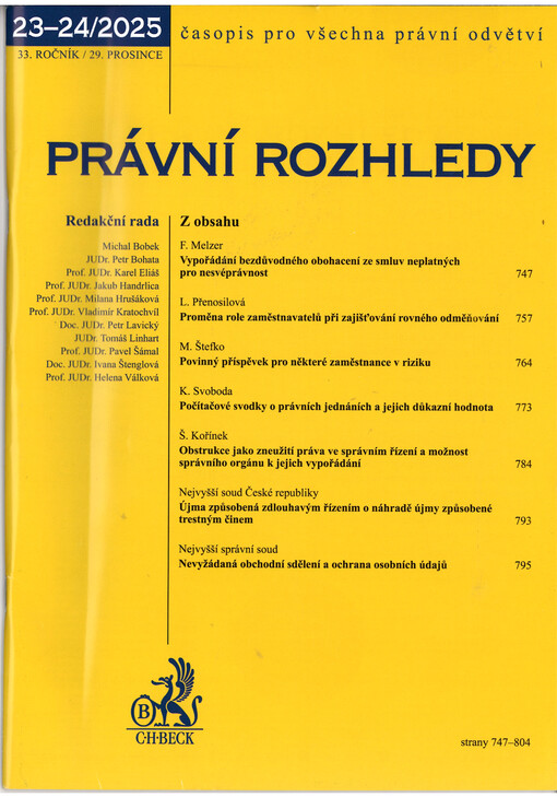 Právní rozhledy : časopis pro všechna právní odvětví
