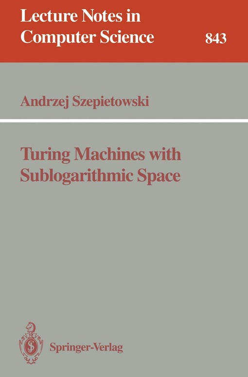 Turing machines with sublogarithmic space / Andrzej Szepietowski