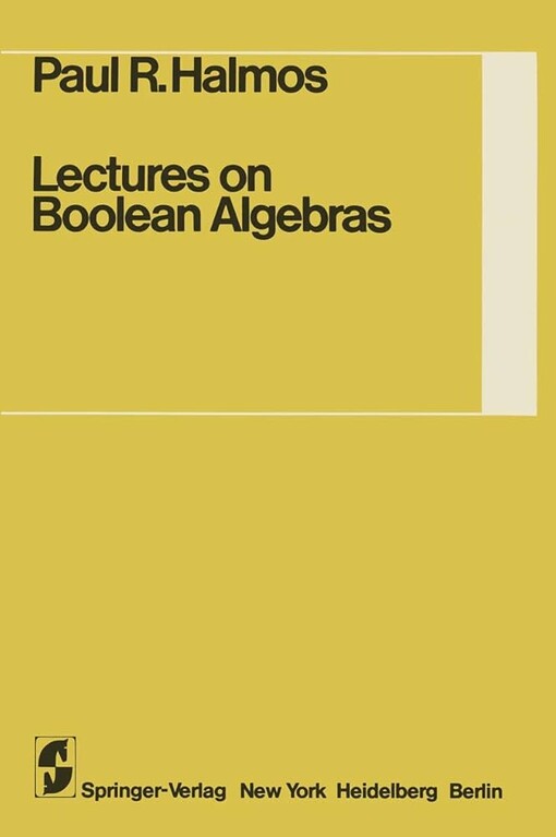 Lectures on Boolean algebras