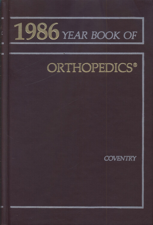 The Year book of orthopedics 1986