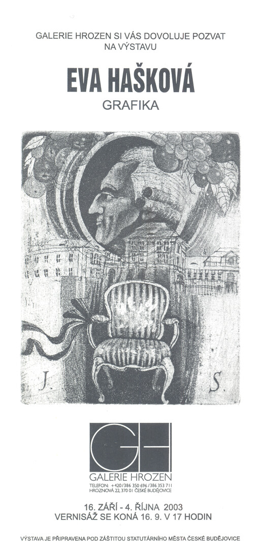 Galerie Hrozen si Vás dovoluje pozvat na výstavu Eva Hašková : grafika