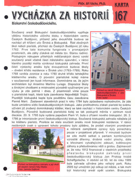 Vycházka za historií Biskupství českobudějovického