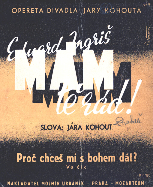 Proč chceš mi s bohem dát...? : valčík