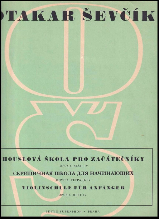 Škola houslové techniky, op. 1.cvičení dvojhmatová /
