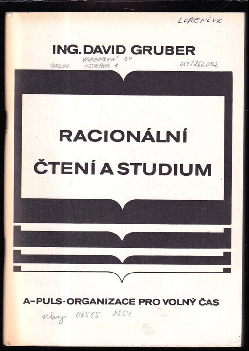 Racionální čtení a studium : učební text ke kursu