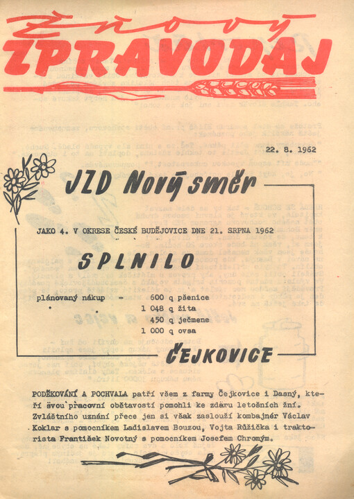 JZD Nový směr Čejkovice