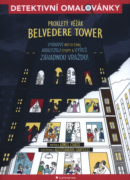 Prokletý věžák - Belvedere Tower : detektivní omalovánky : vybarvi místo činu, analyzuj stopy a vyřeš záhadnou vraždu!