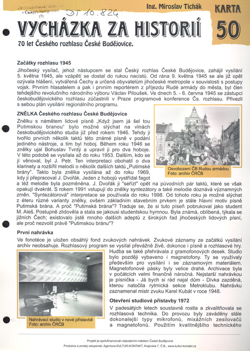 Vycházka za historií : 70 let Českého rozhlasu České Budějovice