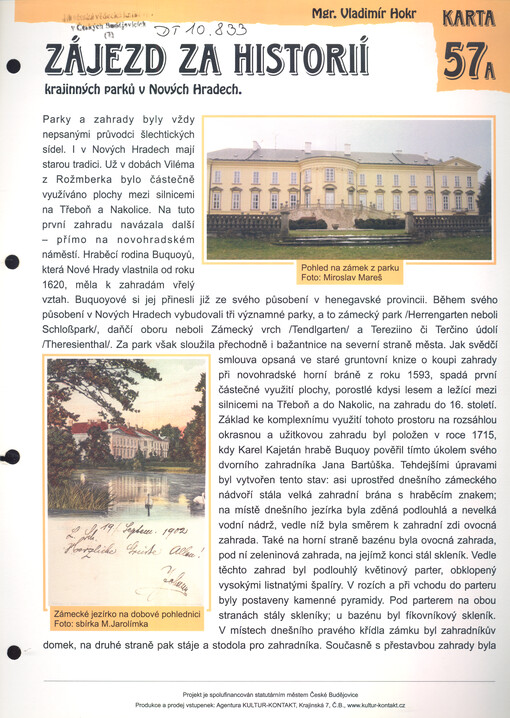 Zájezd za historií krajinných parků v Nových Hradech