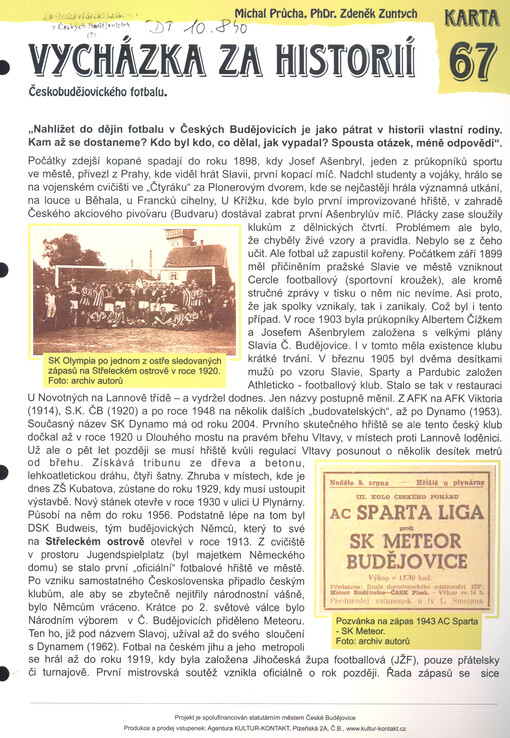 Vycházka za historií Českobudějovického fotbalu