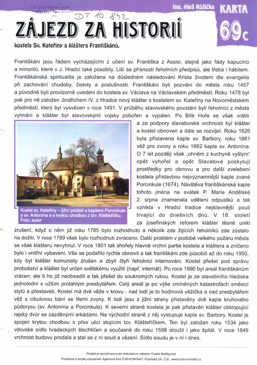 Zájezd za historií kostela Sv. Kateřiny a kláštera Františkánů