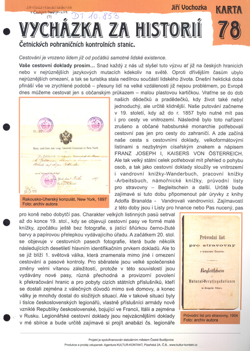 Vycházka za historií Četnických pohraničních kontrolních stanic