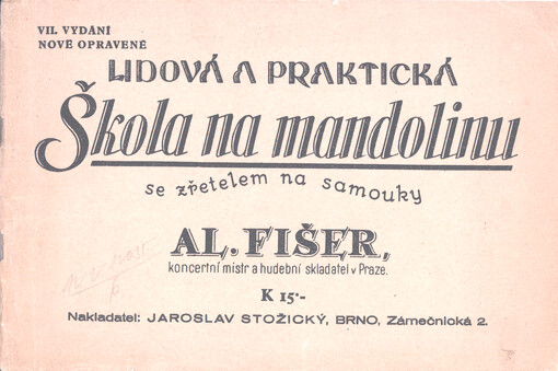 Lidová a praktická Škola na mandolinu se zřetelem pro samouky
