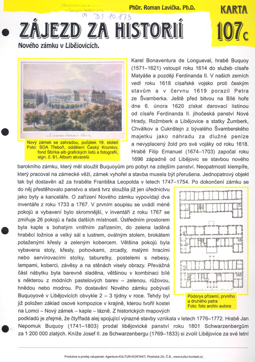 Zájezd za historií Nového zámku v Libějovicích