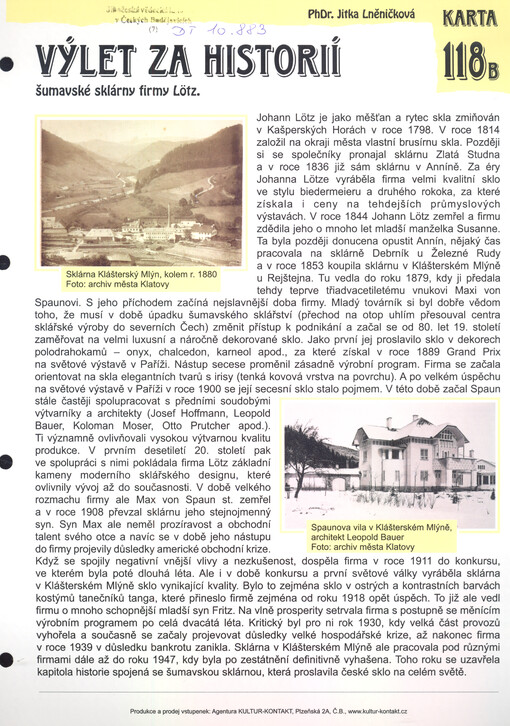 Výlet za historií šumavské sklárny firmy Lötz
