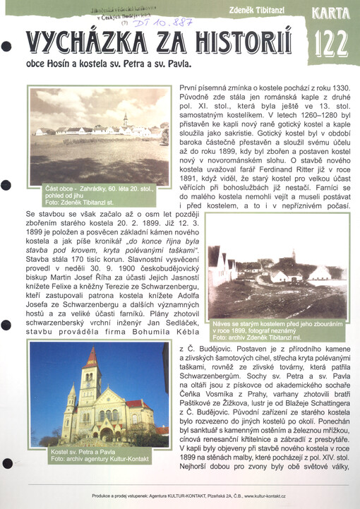 Vycházka za historií obce Hosín a kostela sv. Petra a sv. Pavla