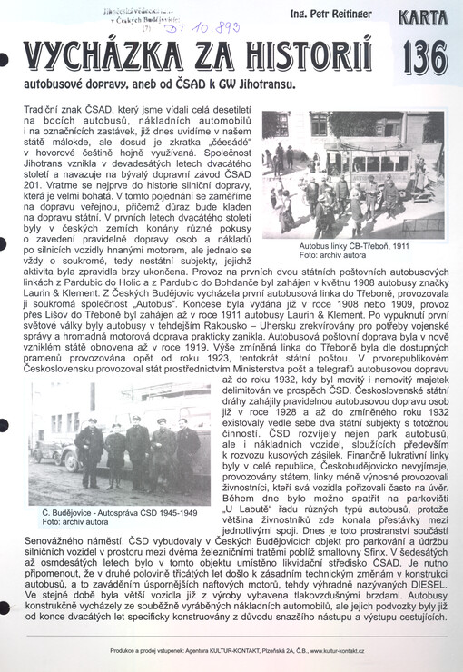 Vycházka za historií autobusové dopravy, aneb, Od ČSAD k GW Jihotransu