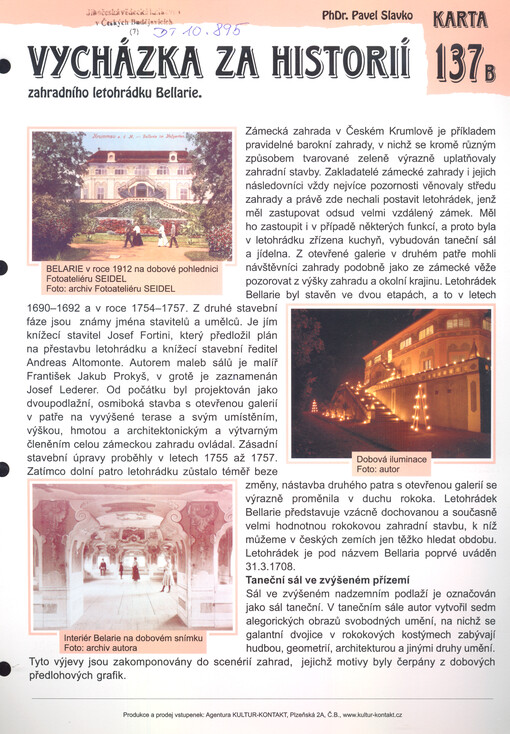 Vycházka za historií zahradního letohrádku Bellarie