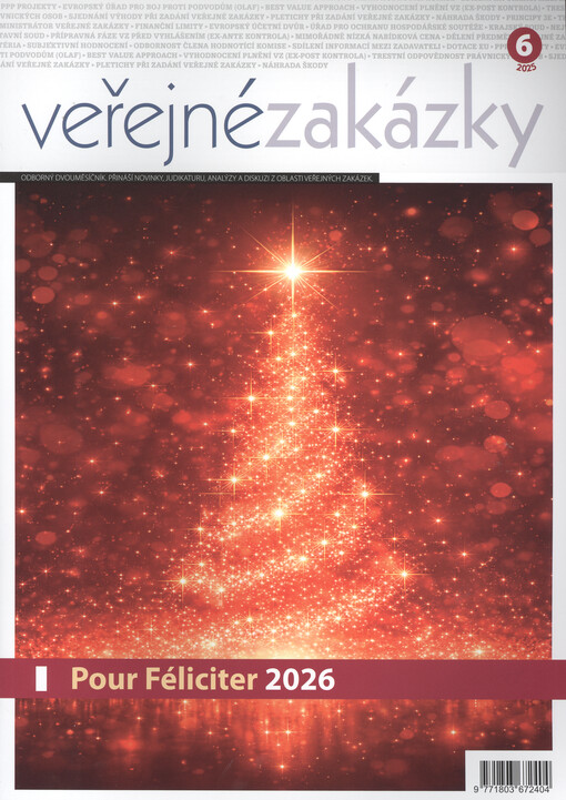 Veřejné zakázky : nový dvouměsíčník o veřejných zakázkách