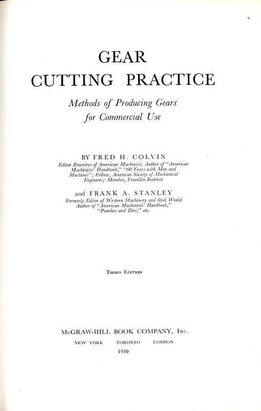 Gear cutting practice methods of producing gears for commercial use