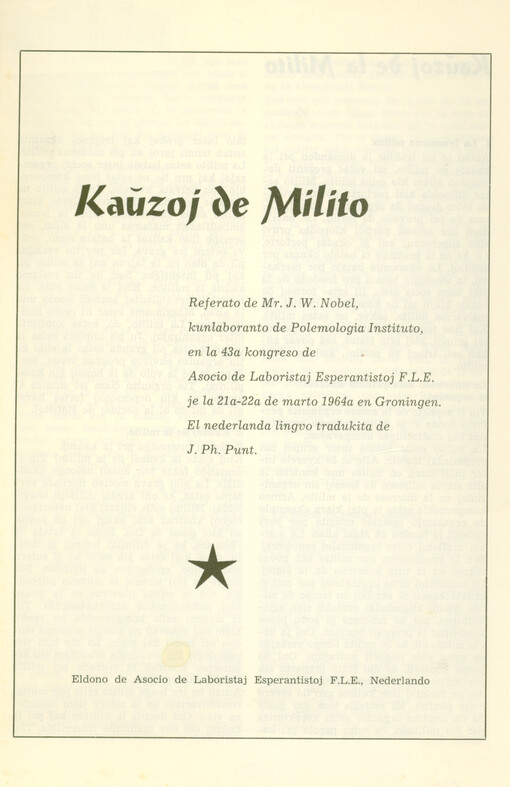 Kaŭzoj de milito