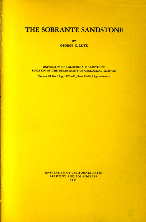 The Sobrante sandstone