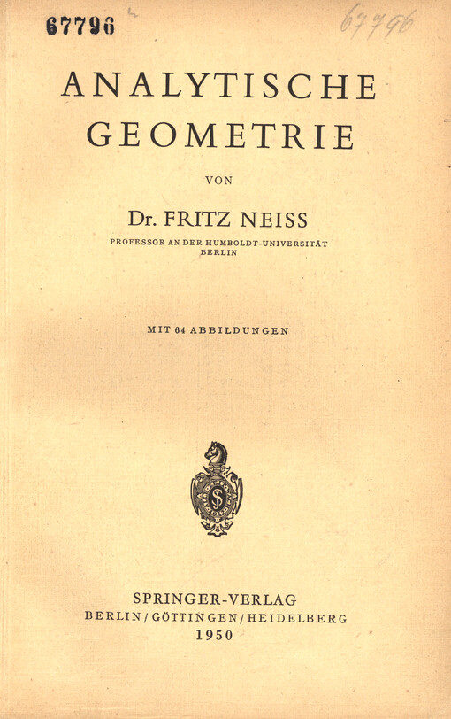 Analytische Geometrie