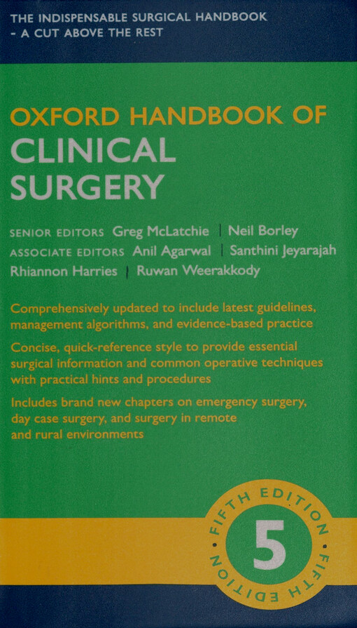 Oxford handbook of clinical surgery