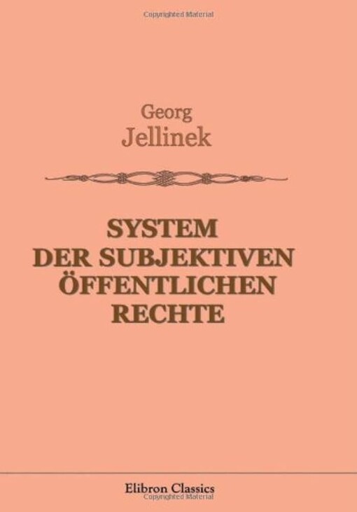 System der subjektiven öffentlichen Rechte (German Edition)