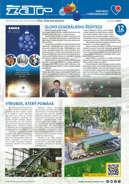 Žár : Čtrnáctideník Žďas, a.s. ve Žďáře nad Sázavou