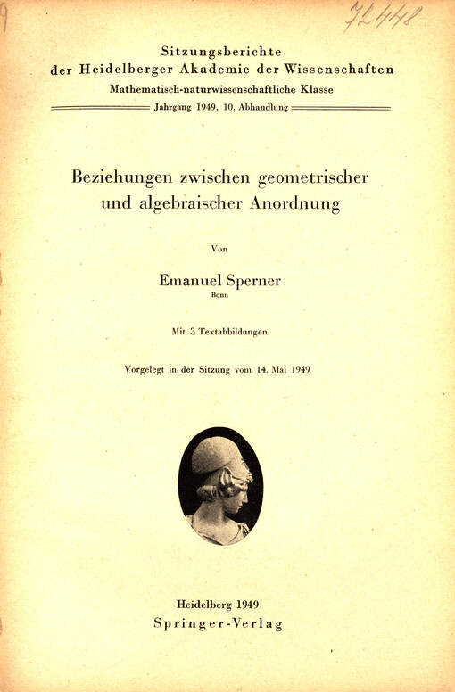 Beziehungen zwischen geometrischer und algebraischer Anordnung