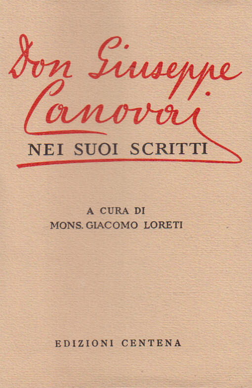 Don Giuseppe Canovai nei suori scritti