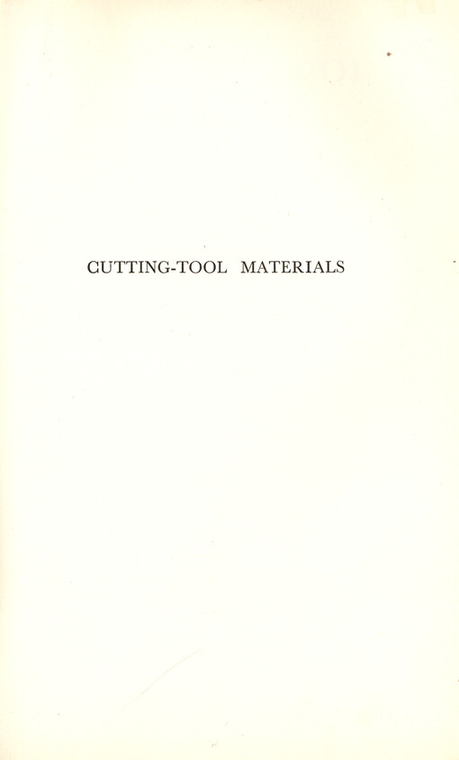 Cutting - tool materials