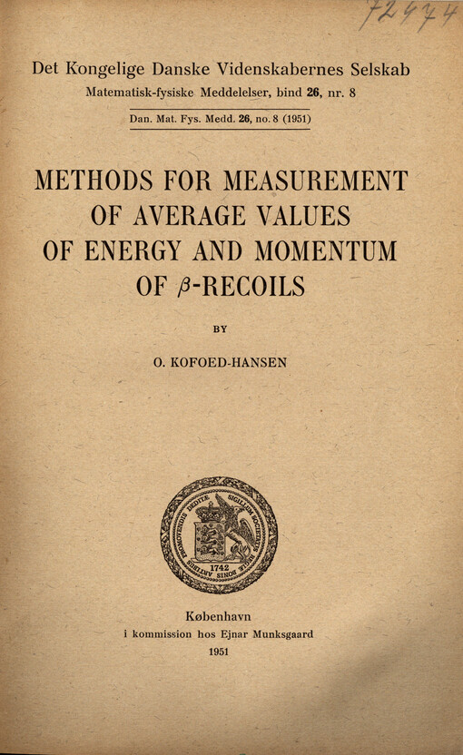 Methods for measurement of average values of energy and momentum of β-recoils