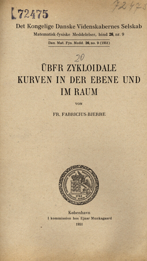 Über zykloidale Kurven in der ebene und im raum