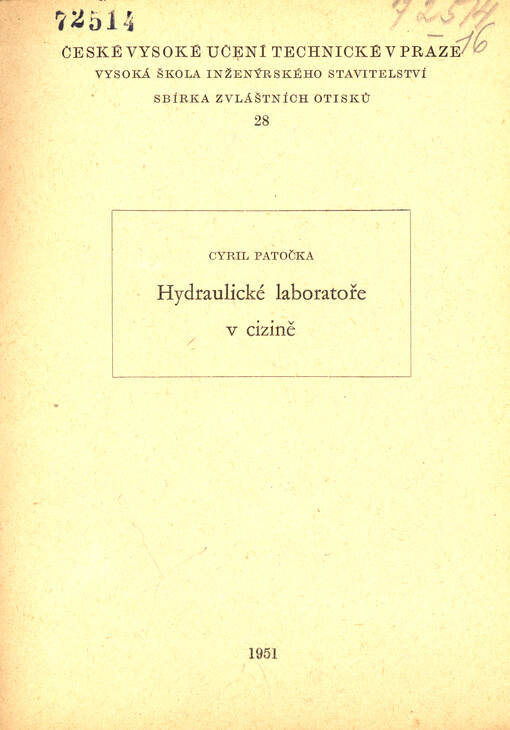 Hydraulické laboratoře v cizině