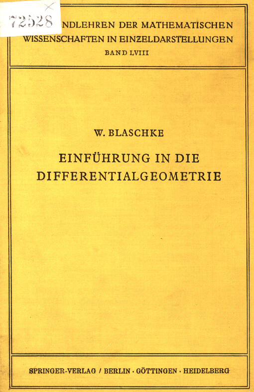 Einführung in die Differentialgeometrie