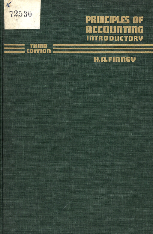 Principles of accounting : Introductory