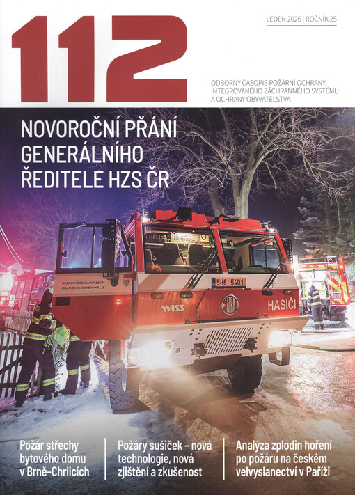 112 : odborný časopis požární ochrany, integrovaného záchranného systému a ochrany obyvatelstva