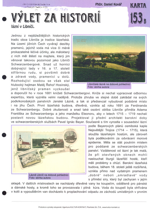 Výlet za historií lázní v Libníči