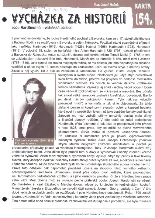 Vycházka za historií rodu Hardtmuthů - víděňské období