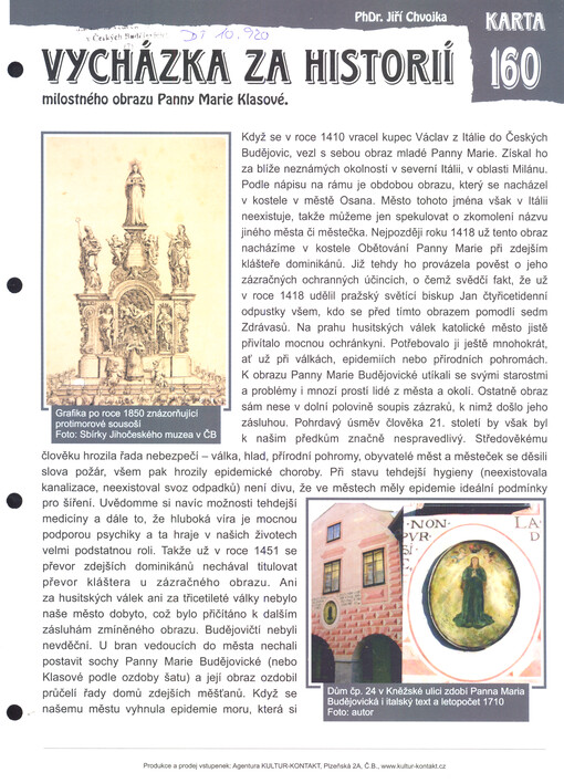 Vycházka za historií milostného obrazu Panny Marie Klasové