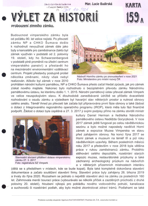 Výlet za historií : probuzení zimního zámku