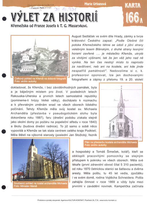 Výlet za historií Křemžska od Franze Josefa k T.G. Masarykovi