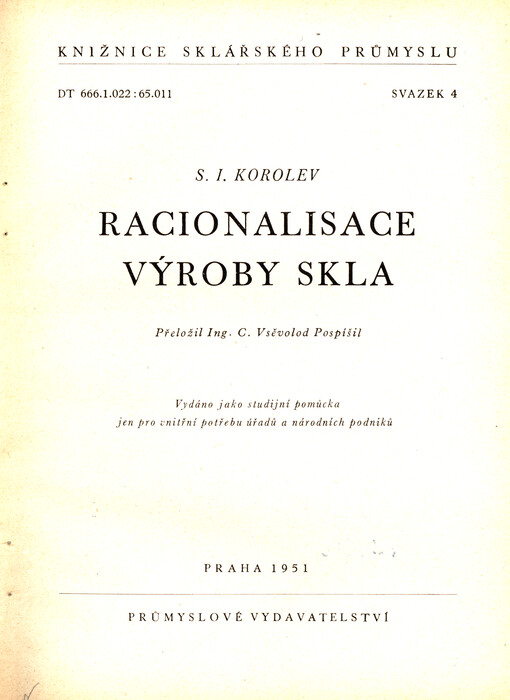 Racionalisace výroby skla
