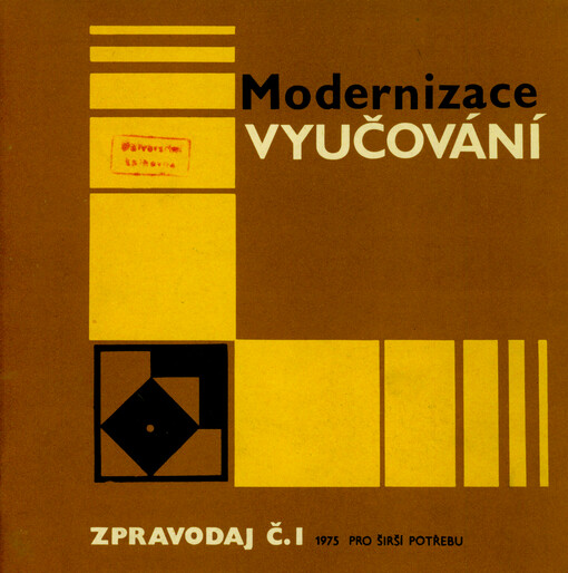 Modernizace vyučování : zpravodaj ... - pro širší potřebu